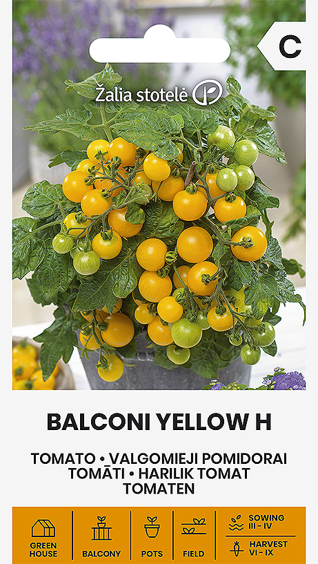 Pomidoras "Balconi Yellow H" Žalia stotele 0,1g