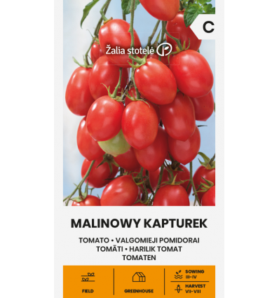 Tomāts "Malinowy Kapturek" Žalia stotele 0,1 g