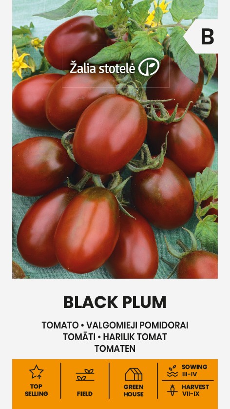 Tomato "Black Plum" Žalia stotele 0.1 g