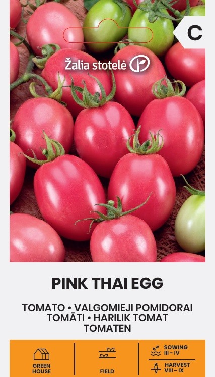 Tomat "Pink Thai Egg" Žalia stotele 0,1 g