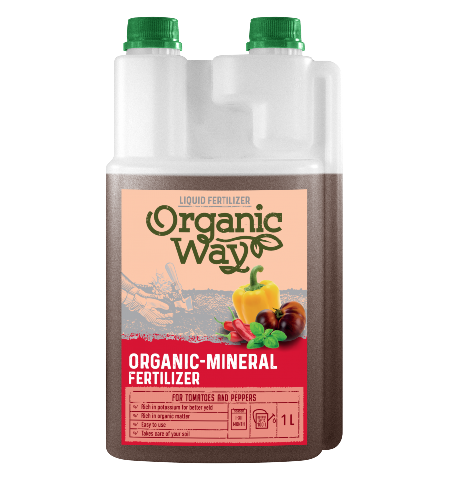 Orgaaninen ja mineraalilannoite tomaateille ja paprikoille Organic Way 1l