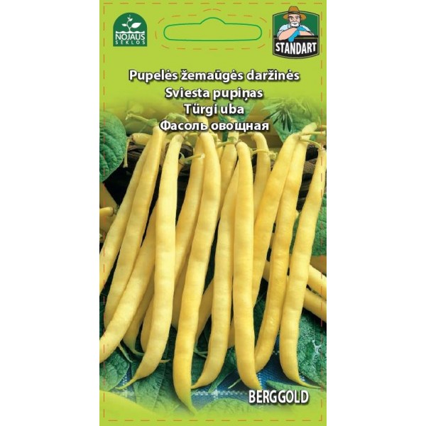 Dārza pupiņa Phaseolus vulgaris "Berggold" sēklas, Nojaus sėklos 10 g