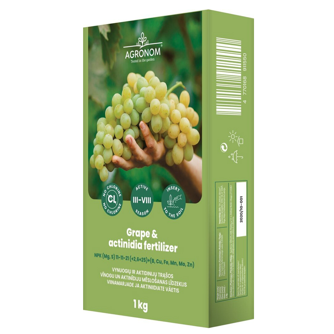 Viinamarjade ja aktiniidiate väetis AGRONOM 1 kg