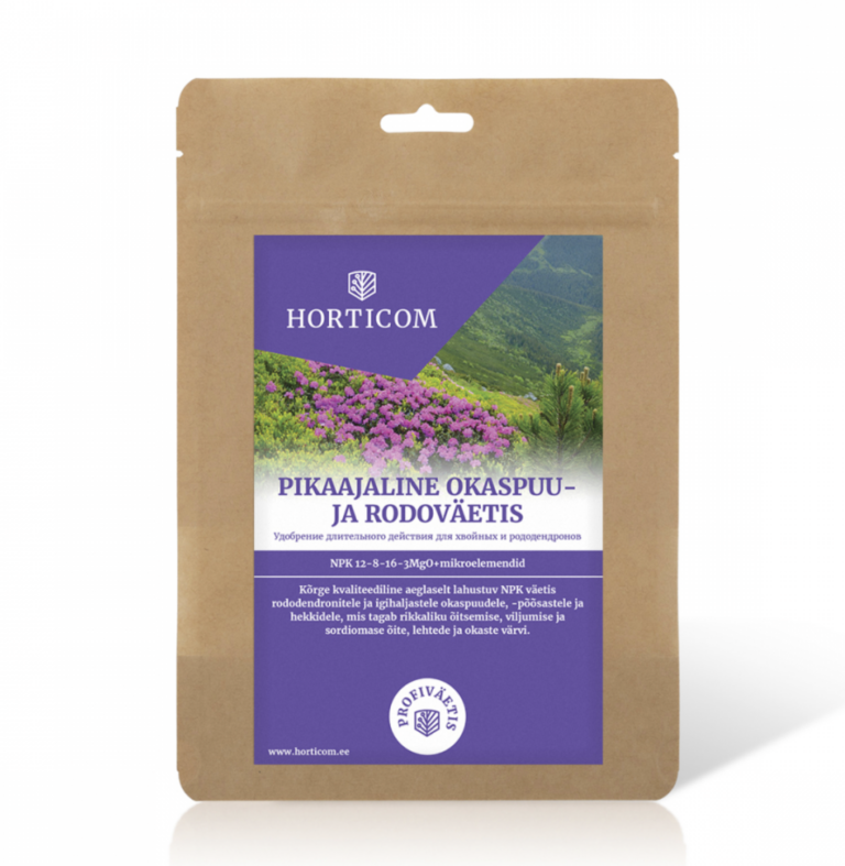 Pik. toimiv okaspuu- ja rodoiväetis HORTICOM 750 g