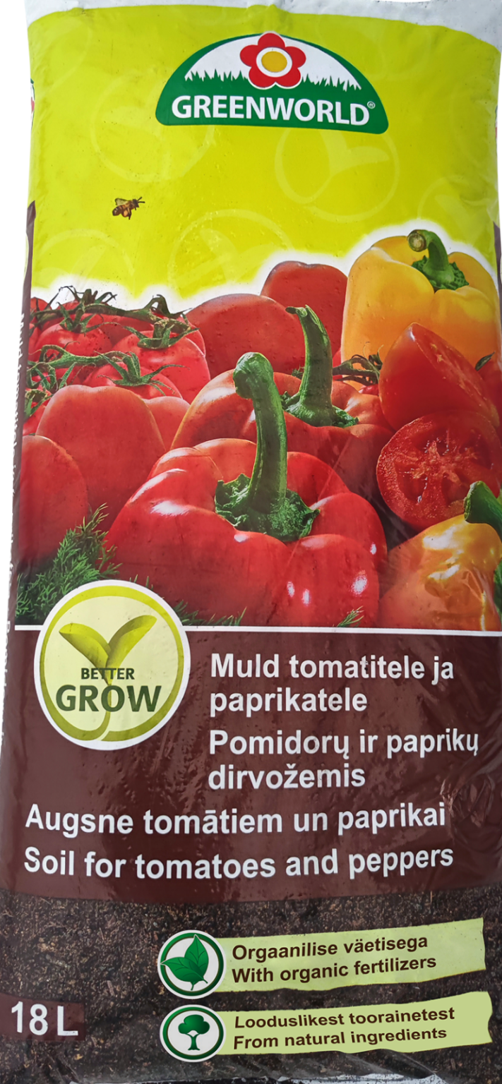 Muld tomatitele ja paprikatele GREENWORLD 18 l