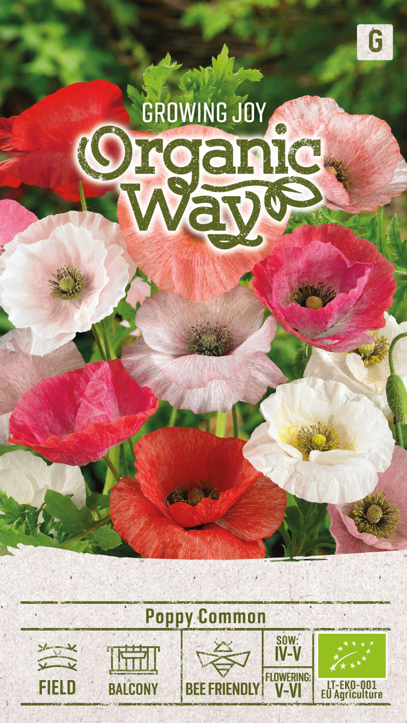 Papaver rhoeas, kukemagun Organic Way 0,5 g