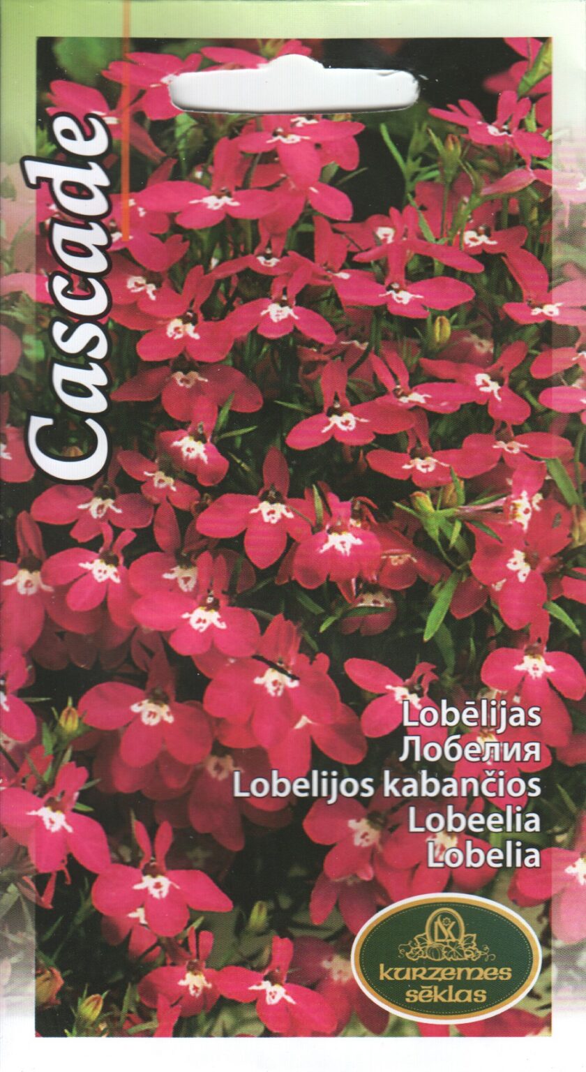 Лобелия ампельная красная (Cascade) KURZEMES SĒKLAS 0,1 г