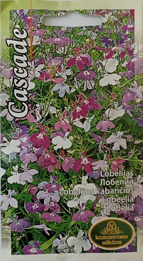 Trailing lobelia mix (Cascade) seeds KURZEMES SĒKLAS 0.1 g