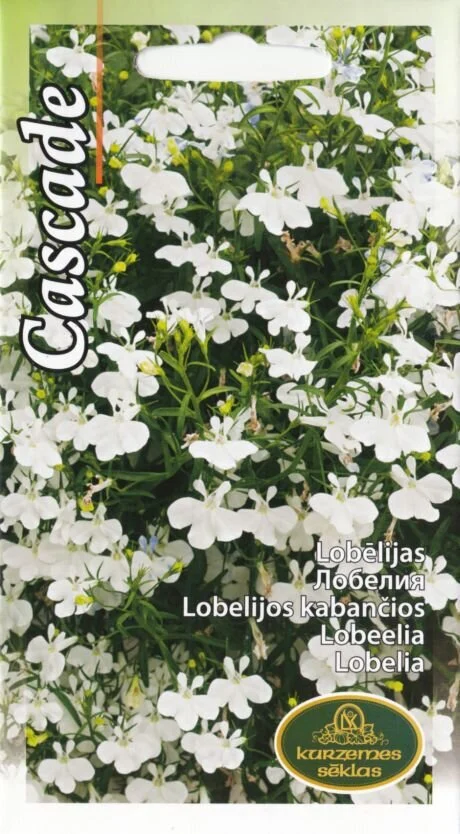 Trailing lobelia white (Cascade) seeds KURZEMES SĒKLAS 0.1 g