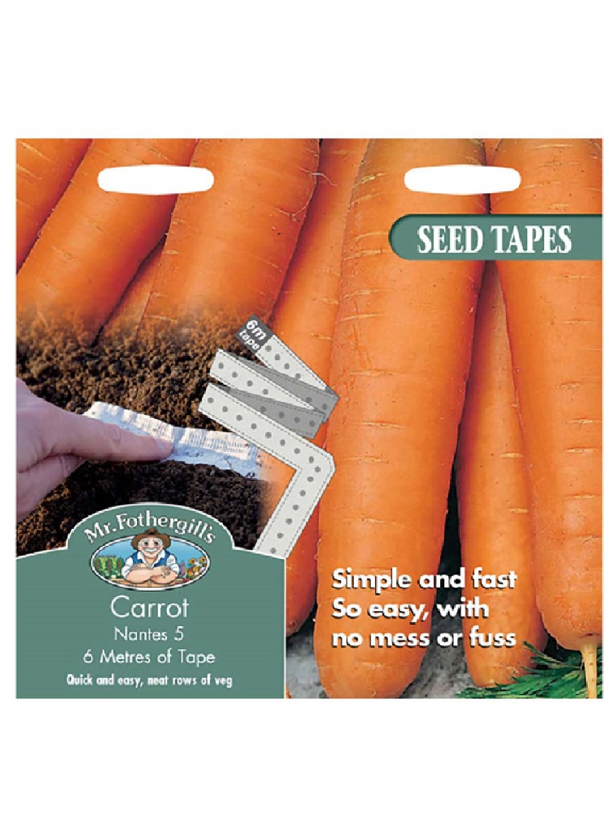 Carrot "Early Nantes 5" seed tape Mr.Fothergill's 6 m