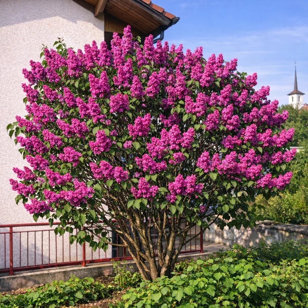 Сирень обыкновенная "Знамя Ленина" (Syringa v. "Znamja Lenina"), небольшой саженец