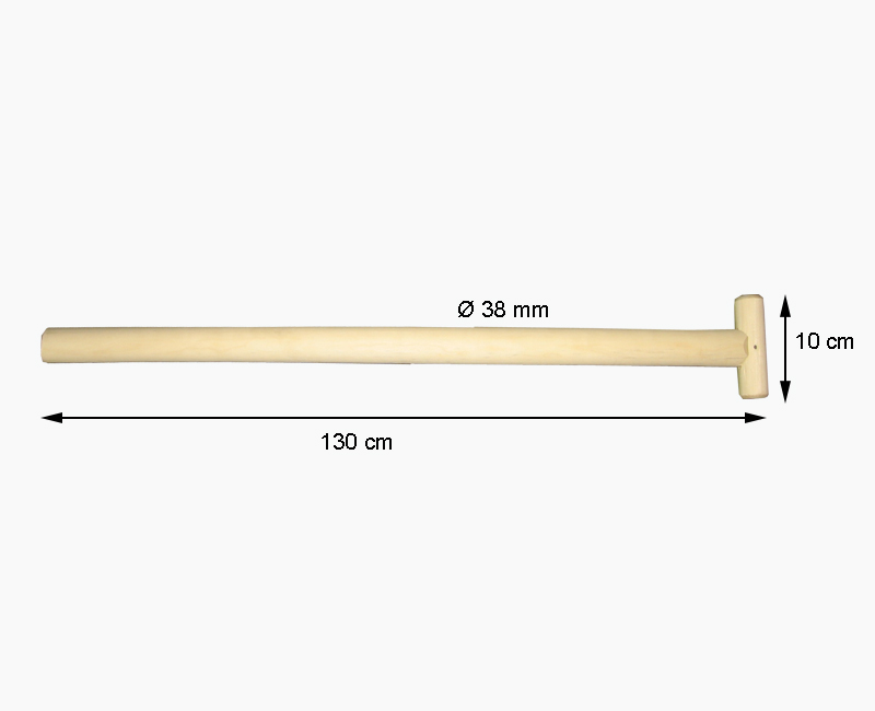 Koka lāpstas kāts 130 cm ar rokturi