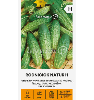 Огурец-корнишон "Rodniciok Natur F1", семена Žalia stotelė 2 г