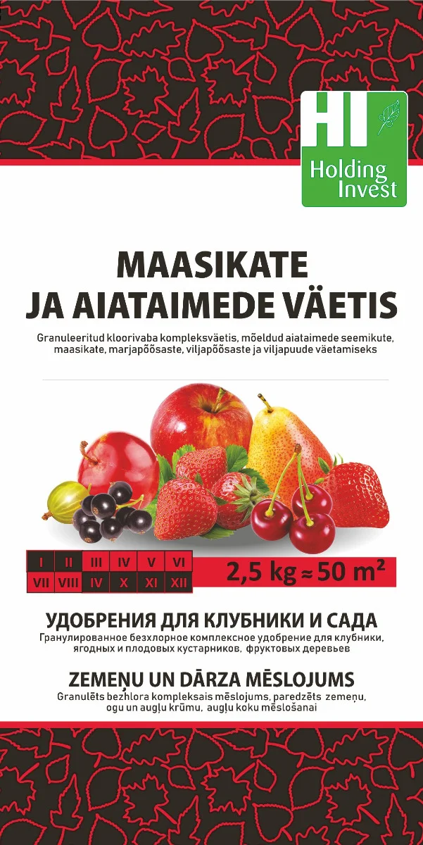 Trąšos braškėms ir sodo augalams Holding Invest 2,5 kg