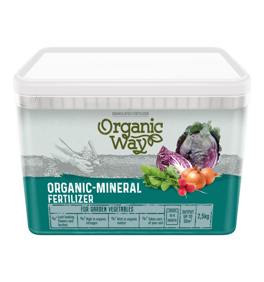 Organinės-mineralinės trąšos daržovėms Organic Way 2,5 kg