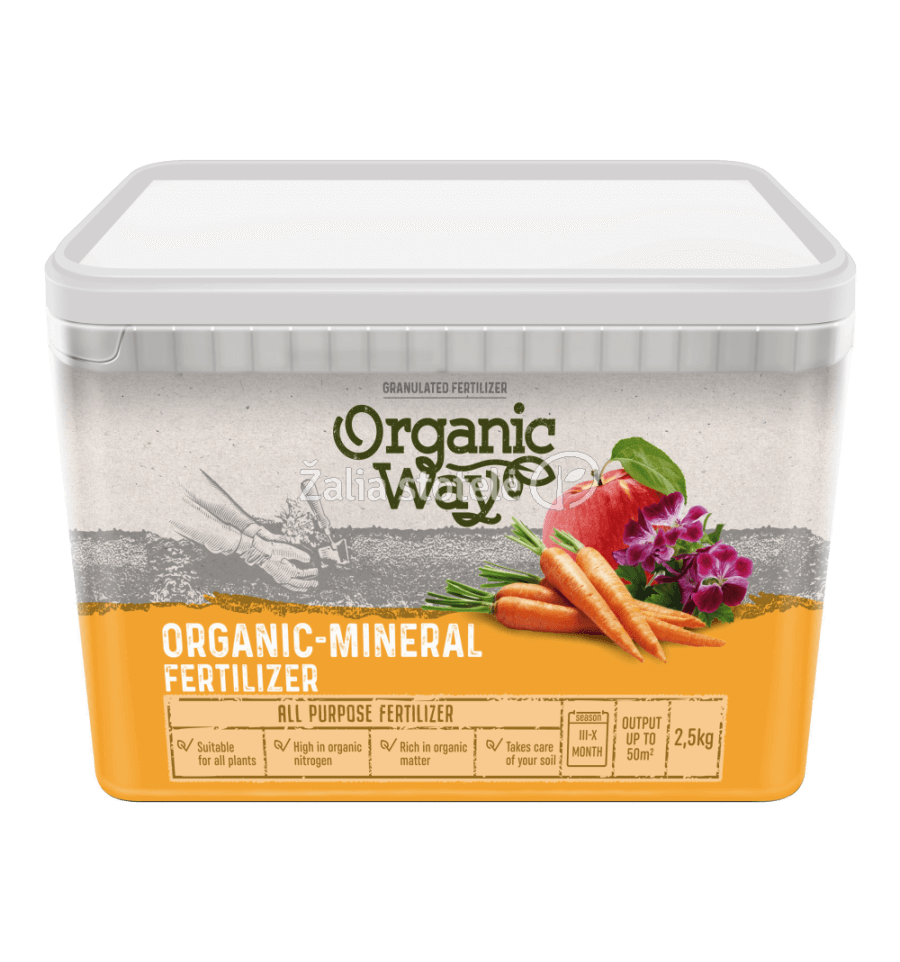 Orgaanis-mineraalinen yleislannoite Organic Way 2,5 kg