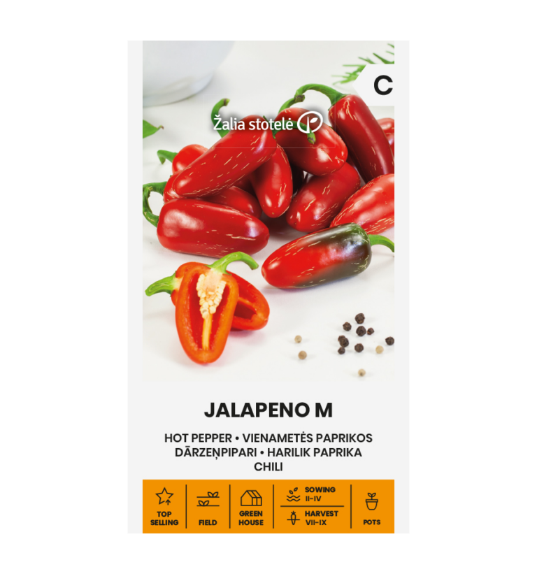 Tšillipaprika "Jalapeno M" Žalia stotele 0,1 g