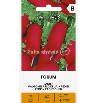 Valgomieji ridikėliai Raphanus sativus "Forum", sėklos Žalia stotelė 1 g