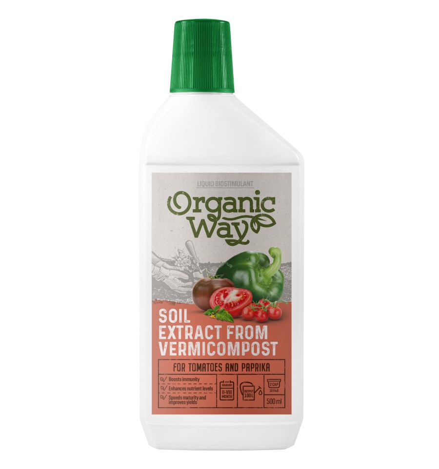 Skystos organinės trąšos pomidorams ir paprikoms Organic Way 0,5 l