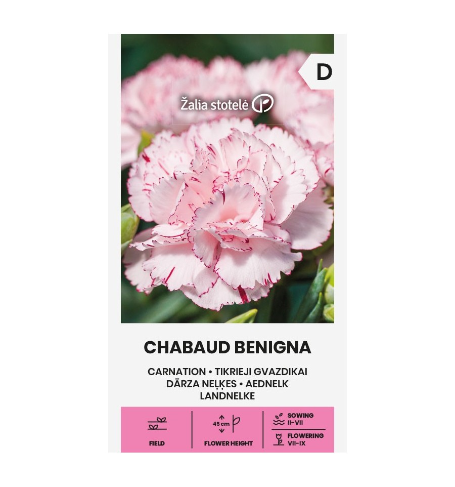 Neilikka "Chabaud Benigna" Žalia stotelė 0,5 g