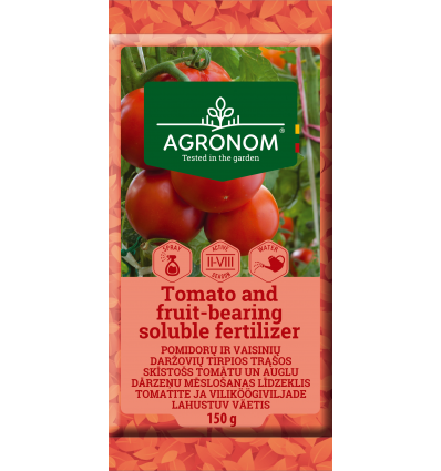 Растворимое удобрение для томатов и плодовых овощей Agronom 150 г