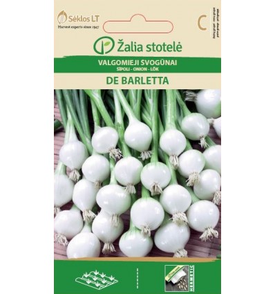 Valgomieji svogūnai Allium cepa "De Barletta", sėklos Žalia stotelė 2 g